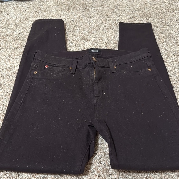 Hudson Women's Brown Glitter Skinny Jeans - Picture 3 of 7